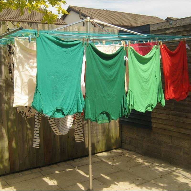 Breezecatcher Deluxe 272ft Parallel Outdoor Clothesline Dryer Urban