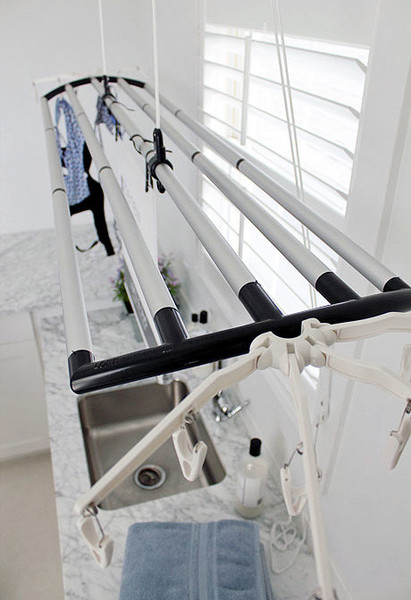 Overhead clothes drying online rack