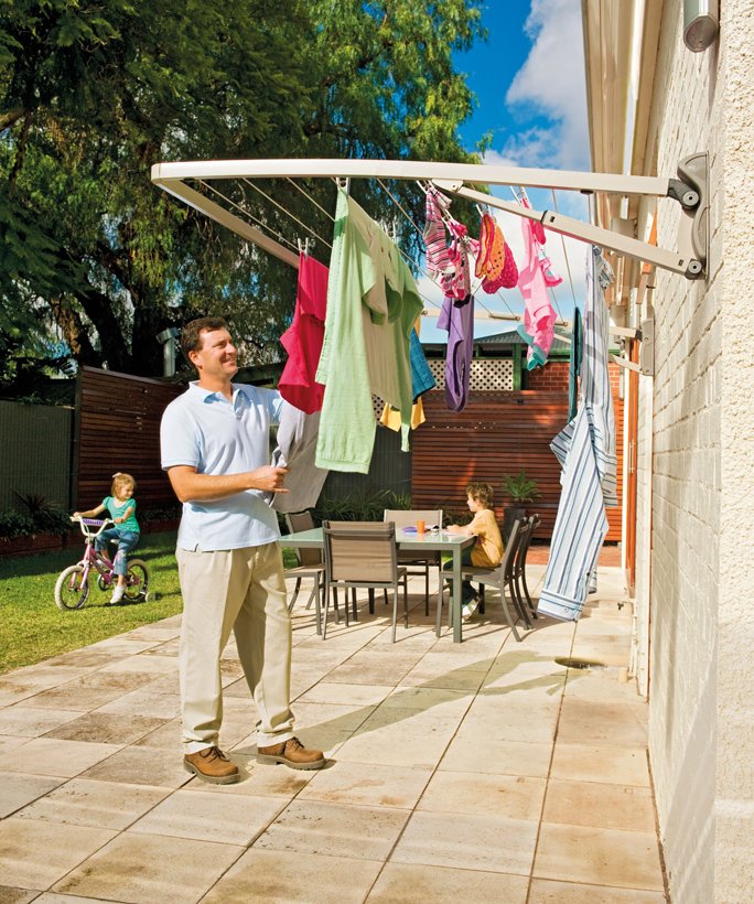 Folding wall mounted washing line new arrivals