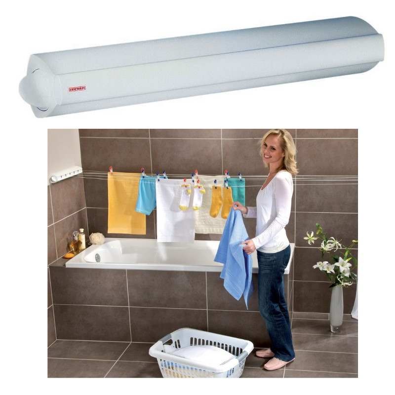 Leifheit Indoor Rollfix Retractable Drying Rack Urban Clotheslines