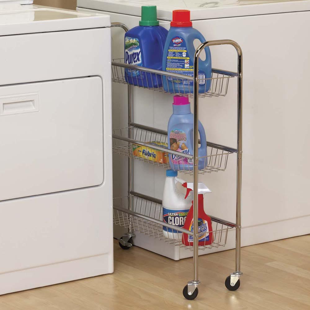 chrome storage cart